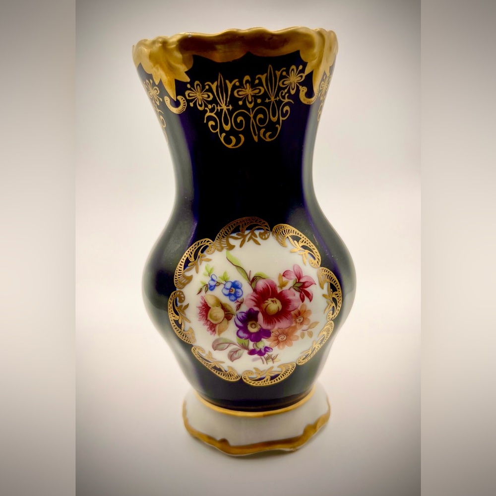 Beautiful Hand Painted Porcelain-Vintage Made in Germany by Echt Weimar Kobalt